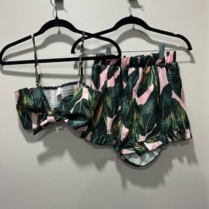 Floral two piece SHORT SET XS